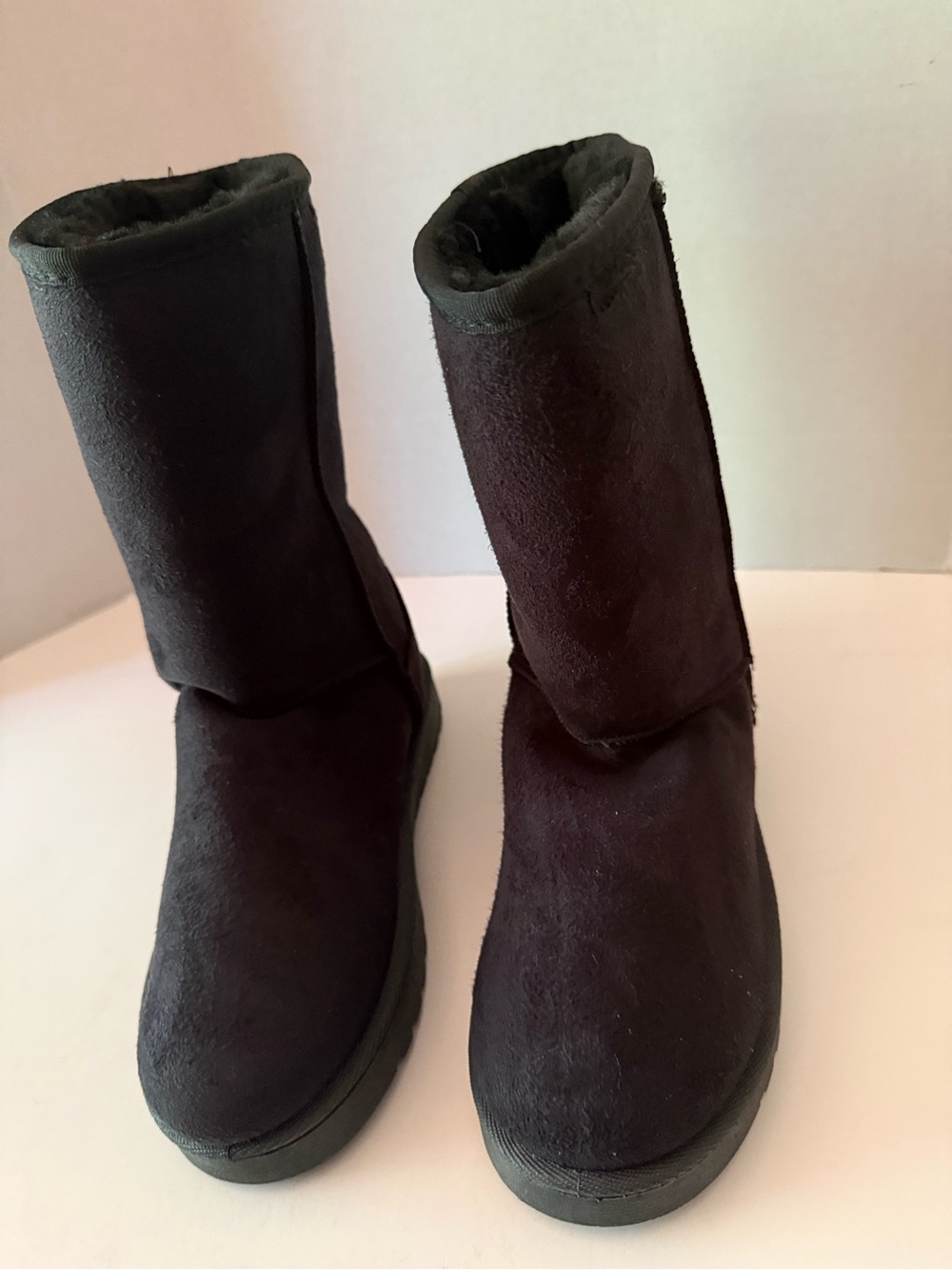 Polar Women's Black Shearling-Lined Winter Mid-Calf Boots Size EU 40, US 9